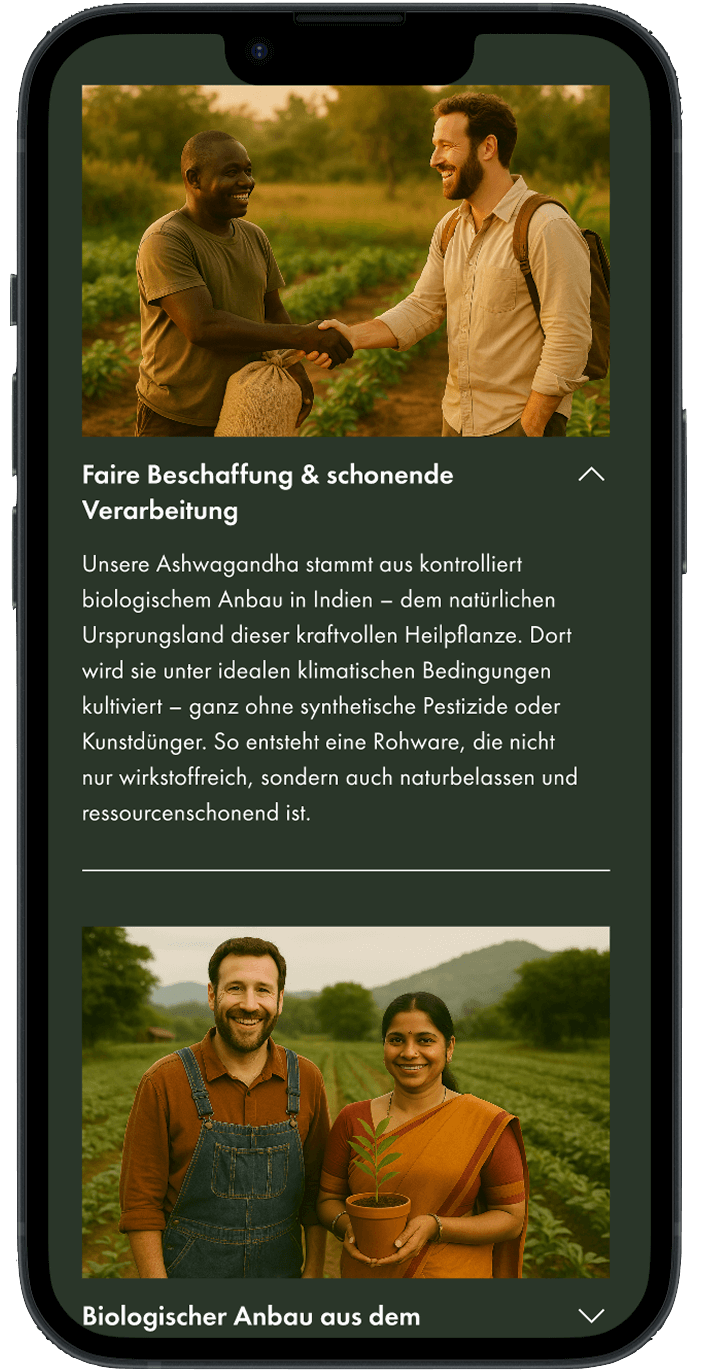 Produktkarten Screen 2